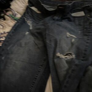 a.n.a Women's Skinny Jeans - Dark Blue